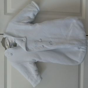 Gorgeous absorba light blue Baby bunting zipper and button closure with hood